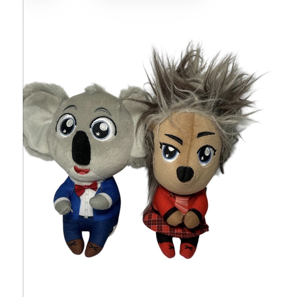 LOT OF 2 Tomy Sing 2 Plush 7" Buster Moon, & Ash Universal Studios 20